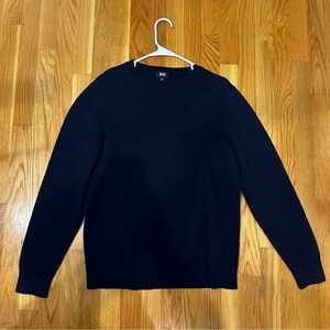 Uniqlo Men Dark Navy Long Sleeve Crewneck Sweater Size M
